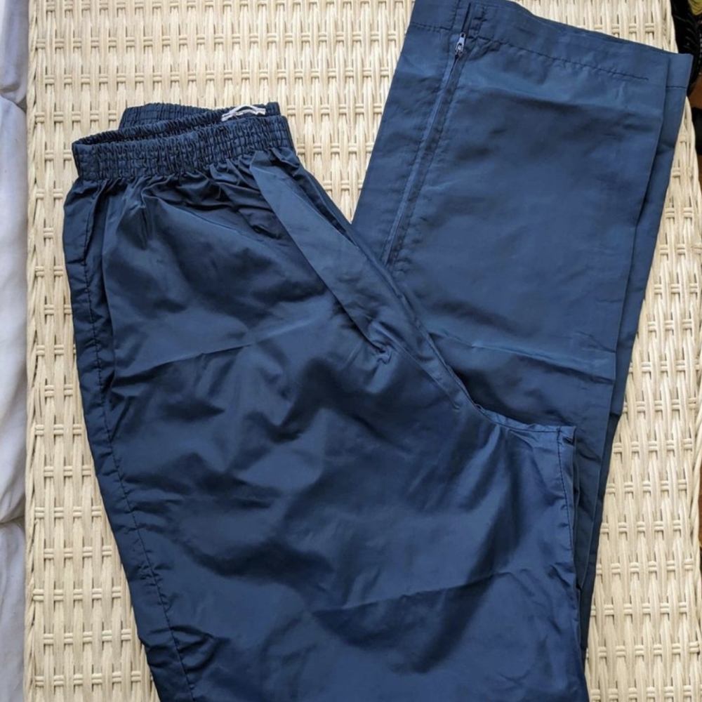 Navy Blue Windbreaker Joggers with stretchy waist band - hiking pants